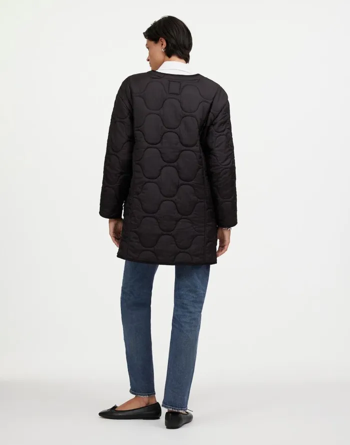 Coats Jackets Women Madewell Alpha Industries Long Liner Jacket Black