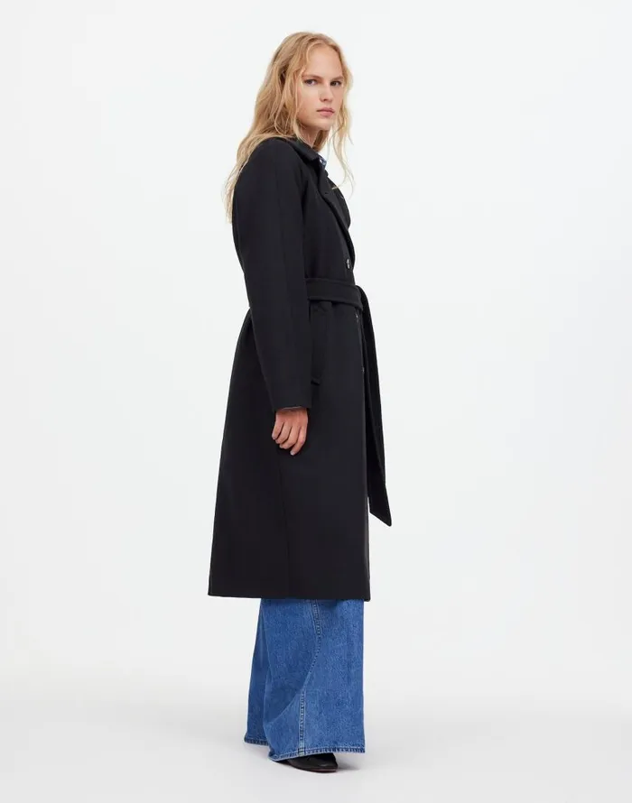 Coats Jackets Women Madewell DoubleBreasted Trench Coat True Black