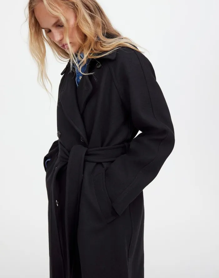 Coats Jackets Women Madewell DoubleBreasted Trench Coat True Black