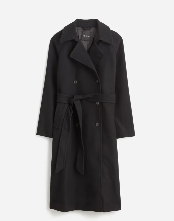 Coats Jackets Women Madewell DoubleBreasted Trench Coat True Black