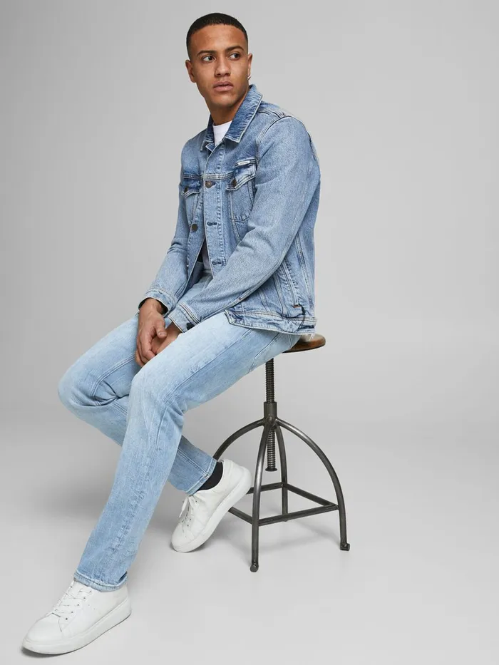 Comfort Jeans JACK and JONES Mens MIKE ORIGINAL AM 251 COMFORT FIT JEANS Blue Blue Denim