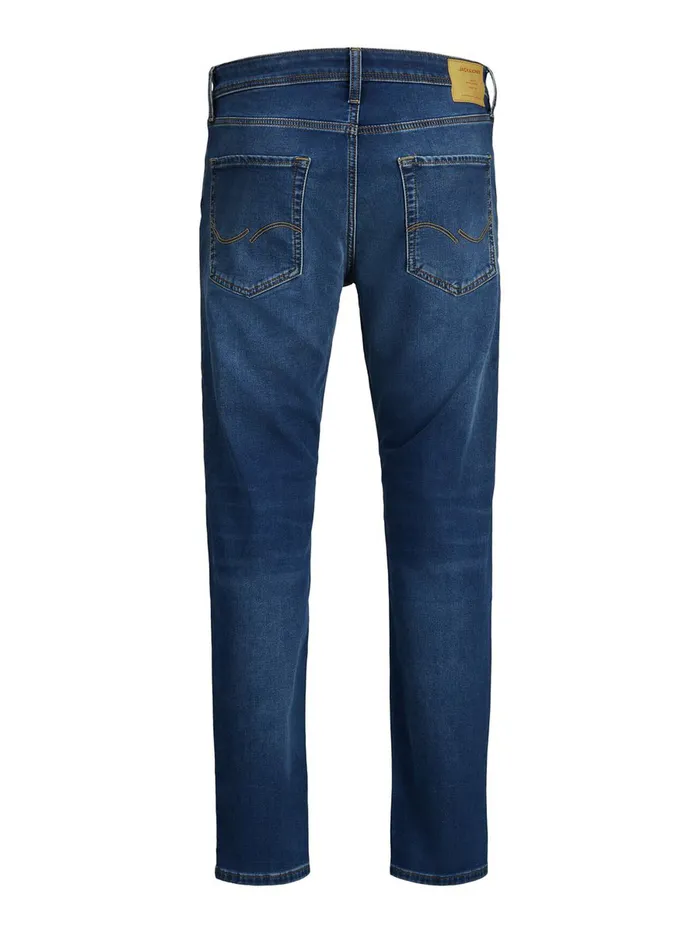Comfort Jeans JACK and JONES Mens MIKE ORIGINAL GE 006 INDIGO KNIT COMFORT FIT JEANS Blue Blue Denim