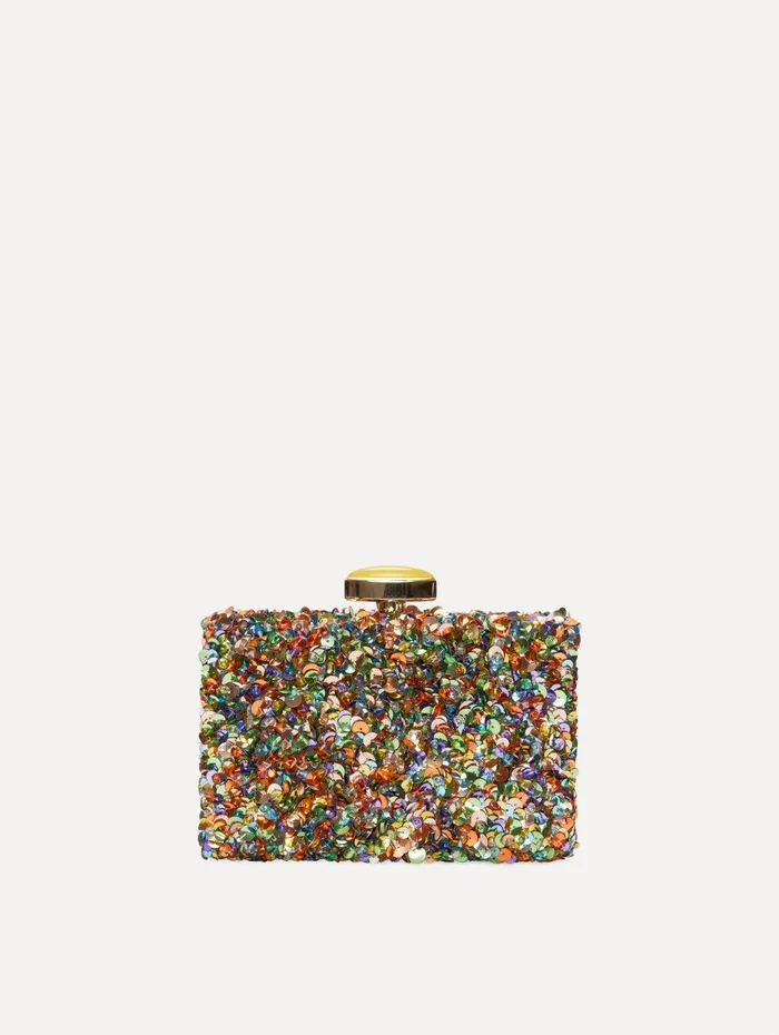 Confetti Sequin Embroidered Minaudiere Rainbow Women Oscar De La Renta Handbags