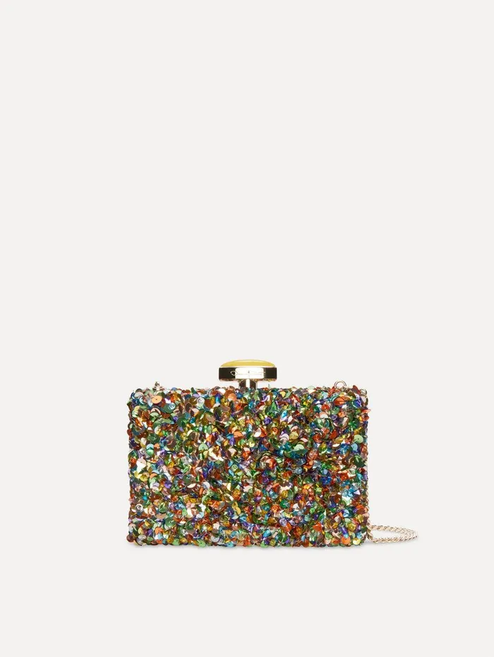 Confetti Sequin Embroidered Minaudiere Rainbow Women Oscar De La Renta Handbags Confetti Sequin Embroidered Minaudiere Rainbow Women Oscar De La Renta Handbags