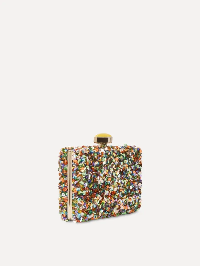 Confetti Sequin Embroidered Minaudiere Rainbow Women Oscar De La Renta Handbags Confetti Sequin Embroidered Minaudiere Rainbow Women Oscar De La Renta Handbags