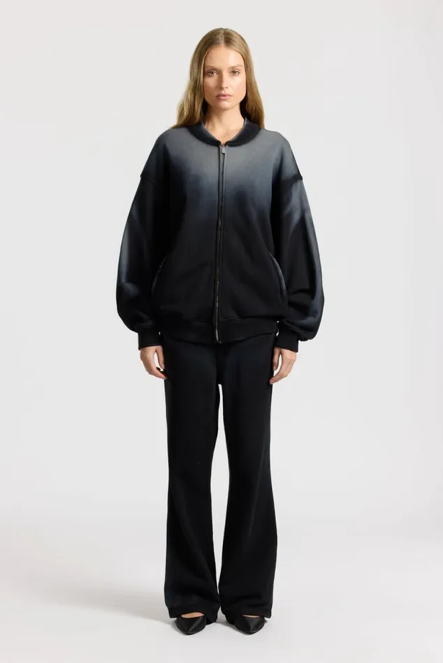COTTON CITIZEN Berlin Bomber Jacket Black Cast Women Sweatshirts