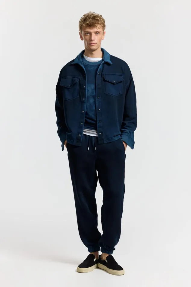 COTTON CITIZEN Boston Buttondown Vintage Navy Men Shirts