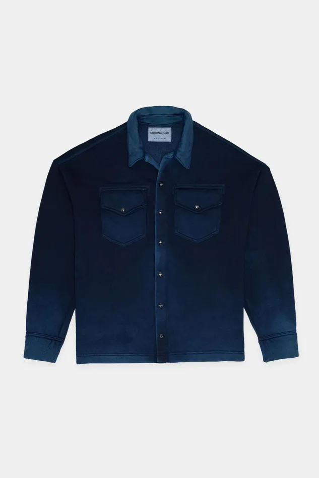 COTTON CITIZEN Boston Buttondown Vintage Navy Men Shirts