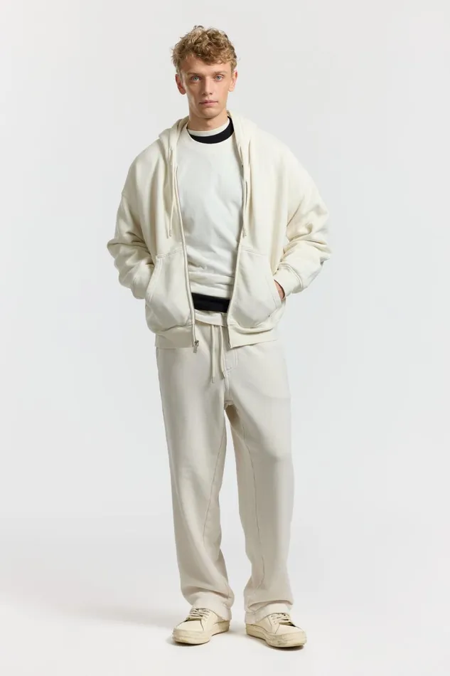 COTTON CITIZEN Boston Zip Hoodie Vintage Bone Men Sweatshirts COTTON CITIZEN Boston Zip Hoodie Vintage Bone Men Sweatshirts