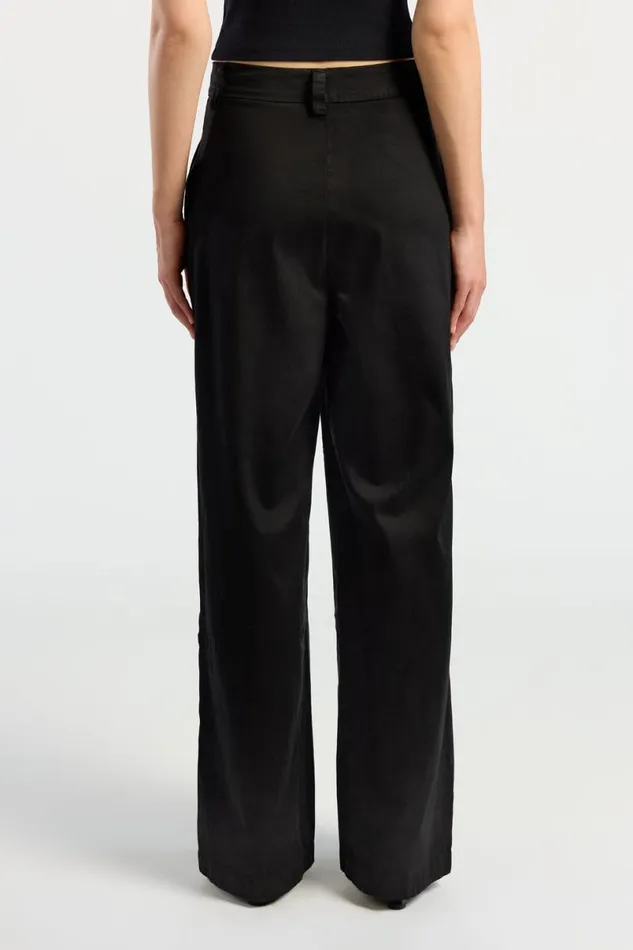 COTTON CITIZEN London Relaxed Pant Jet Black Women Pants