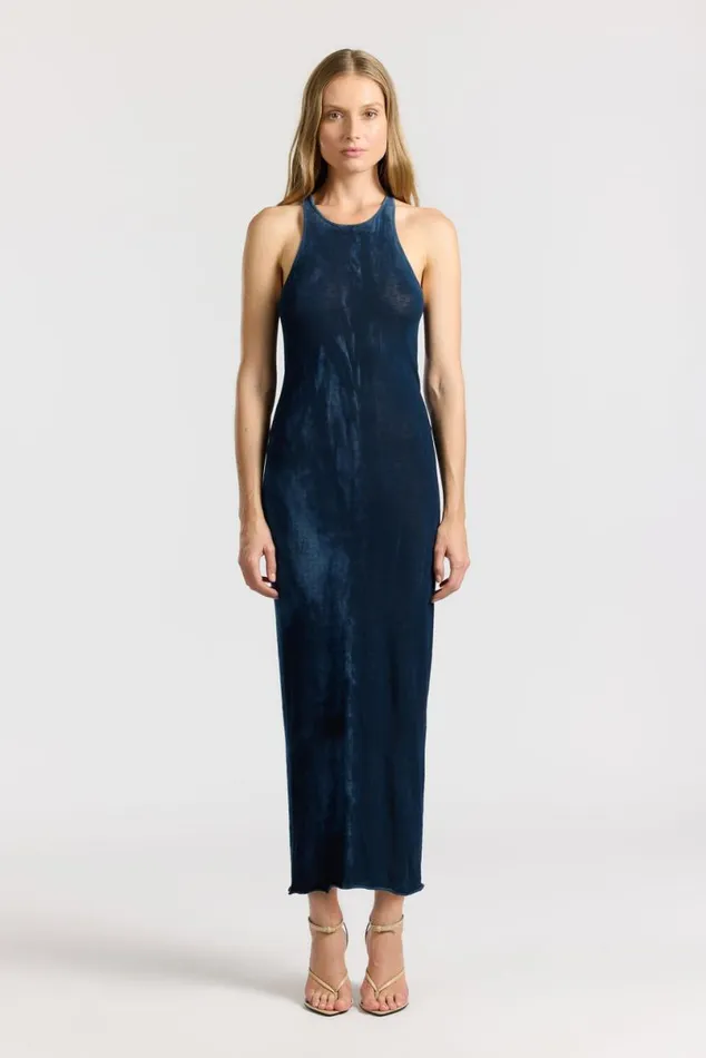 COTTON CITIZEN Marbella Maxi Dress Vintage Navy Women Dresses Skirts