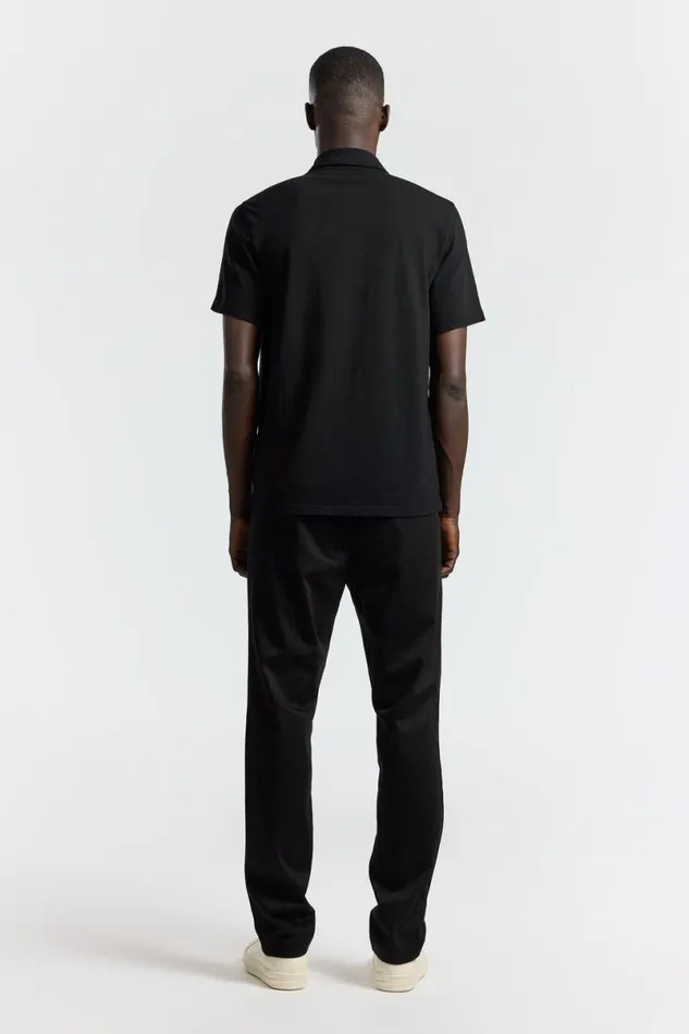 COTTON CITIZEN Presley Short Sleeve Buttondown Jet Black Men Shirts