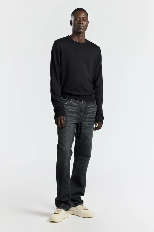 COTTON CITIZEN Prince Long Sleeve Shirt Jet Black Men Shirts