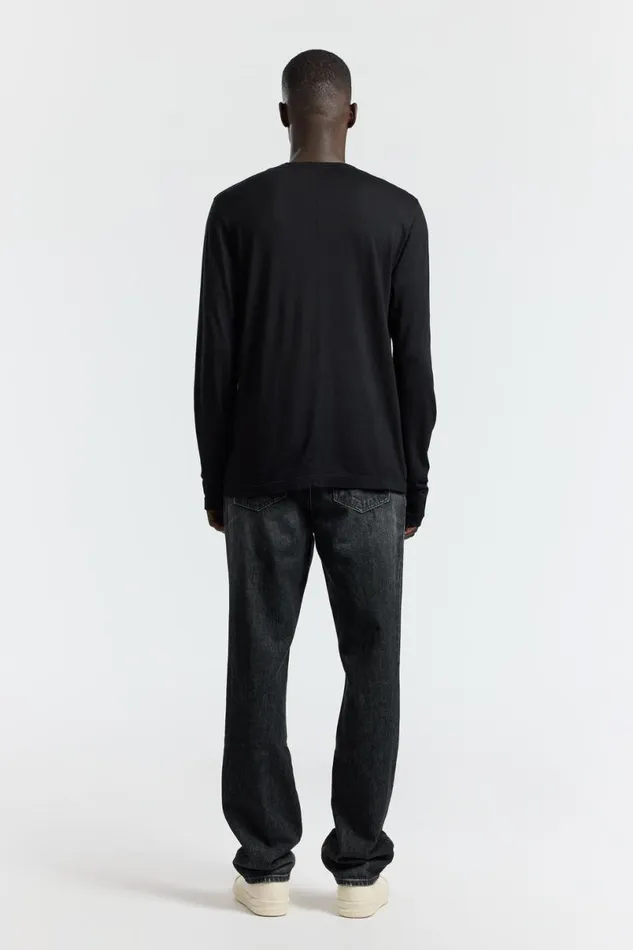 COTTON CITIZEN Prince Long Sleeve Shirt Jet Black Men Shirts