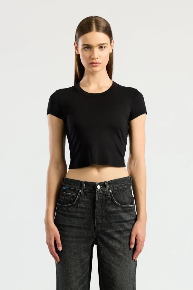 COTTON CITIZEN Standard Baby Tee Jet Black Women Tees