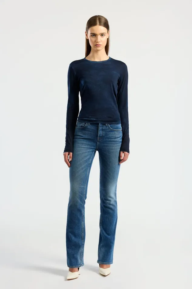 COTTON CITIZEN Standard Long Sleeve Shirt Vintage Navy Women Shirts