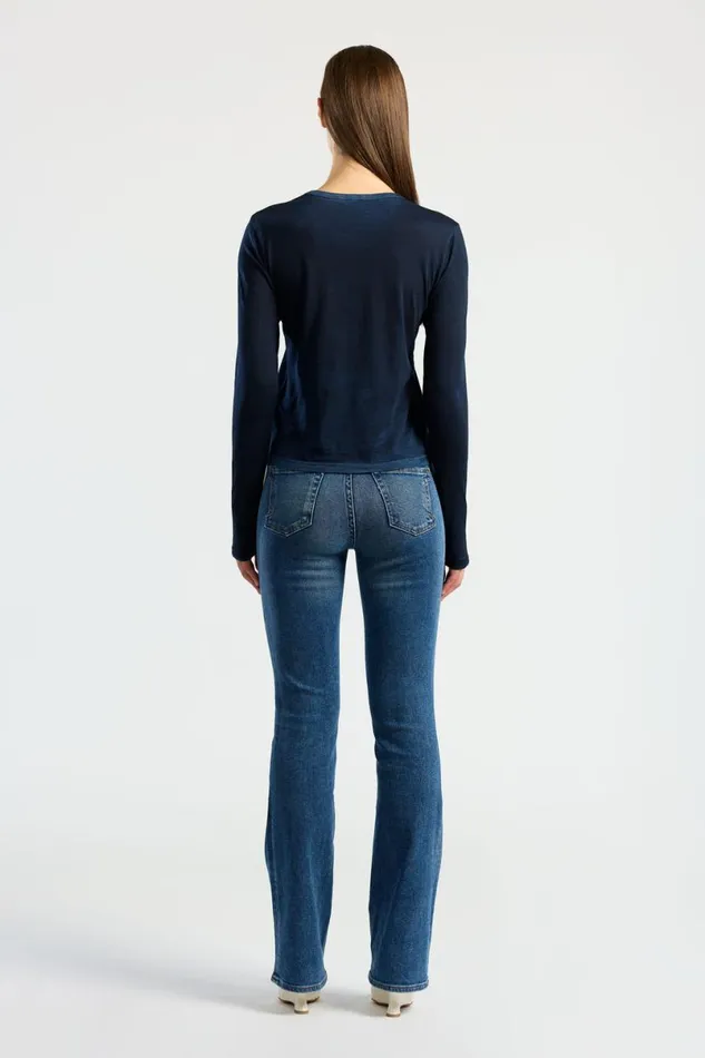 COTTON CITIZEN Standard Long Sleeve Shirt Vintage Navy Women Shirts