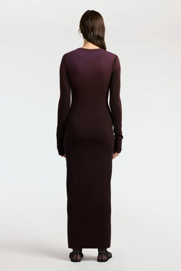COTTON CITIZEN Verona Crewneck Maxi Dress Eggplant Cast Women Dresses Skirts COTTON CITIZEN Verona Crewneck Maxi Dress Eggplant Cast Women Dresses Skirts