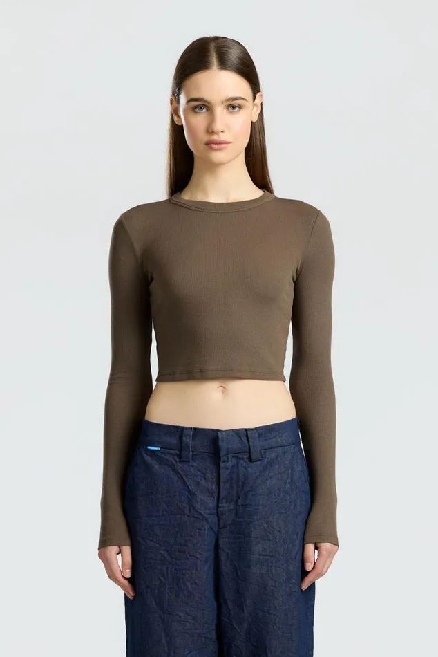 COTTON CITIZEN Verona Crop Shirt Fossil Women Shirts