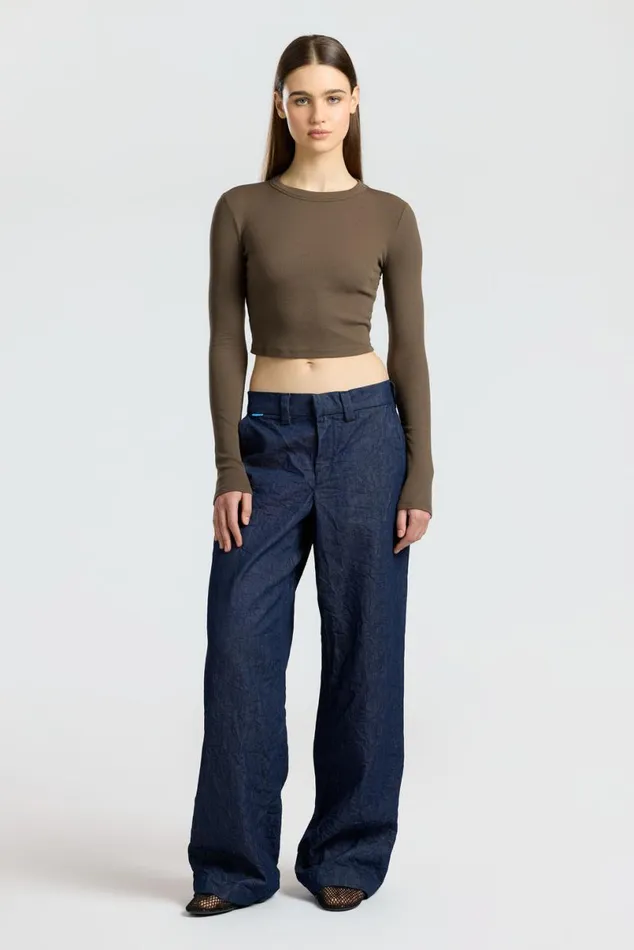 COTTON CITIZEN Verona Crop Shirt Fossil Women Shirts