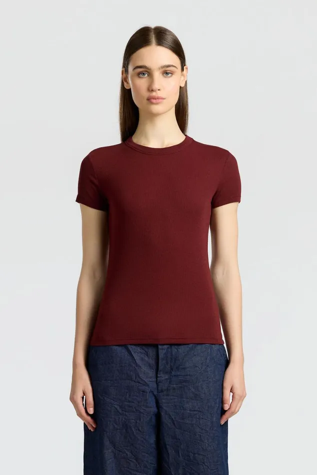 COTTON CITIZEN Verona Tee Red Wine Women Tees