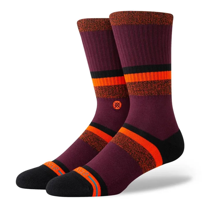 Cotton Crew Socks Dante 8211 Wine MenWomen Stance Crew