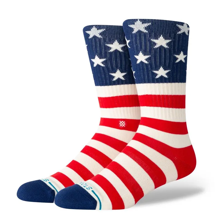Cotton Crew Socks The Fourth Red MenWomen Stance Crew