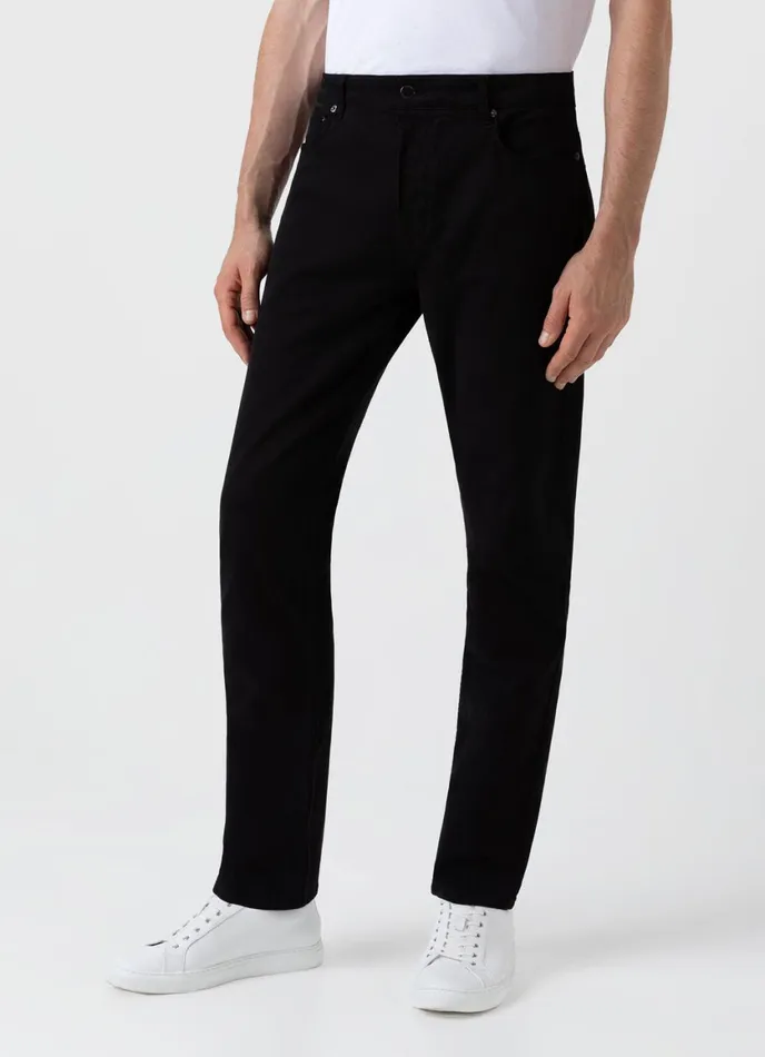 Cotton Drill 5 Pocket Trouser Black Men SUNSPEL Pants
