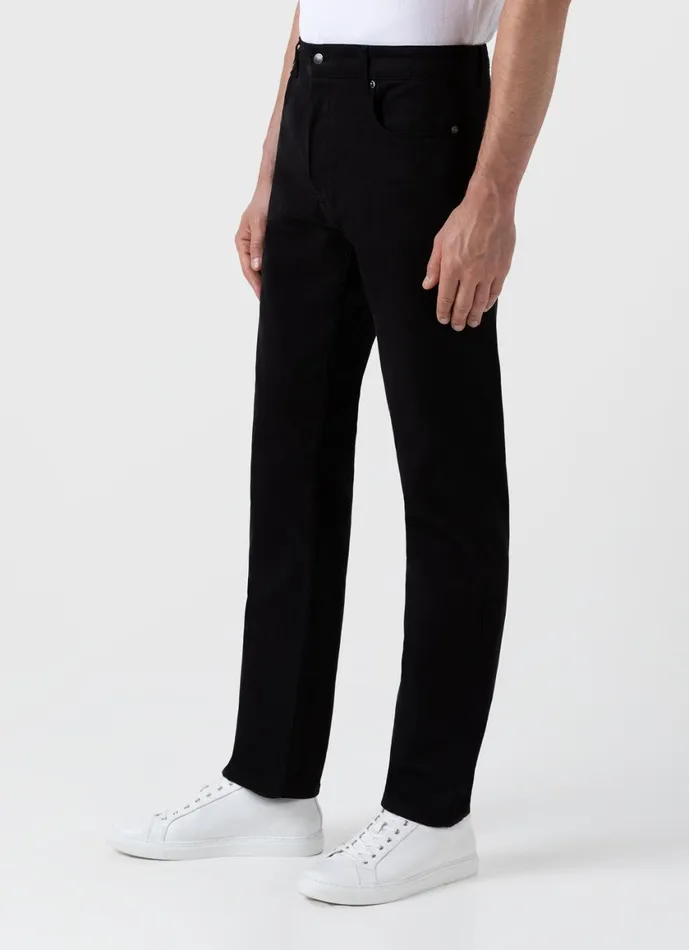 Cotton Drill 5 Pocket Trouser Black Men SUNSPEL Pants