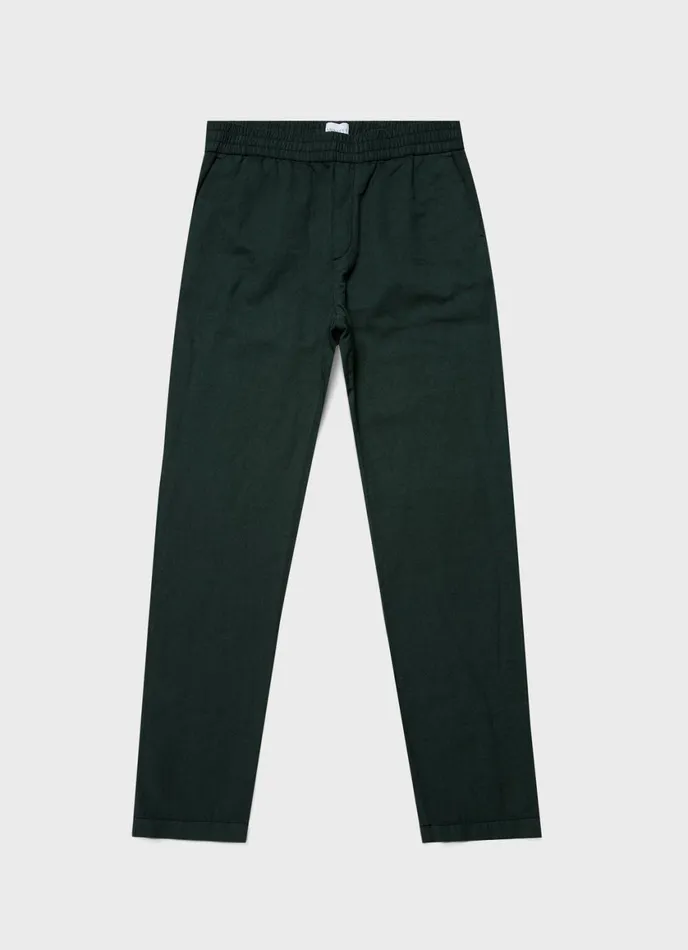 Cotton Linen Drawstring Trouser Seaweed Men SUNSPEL Pants