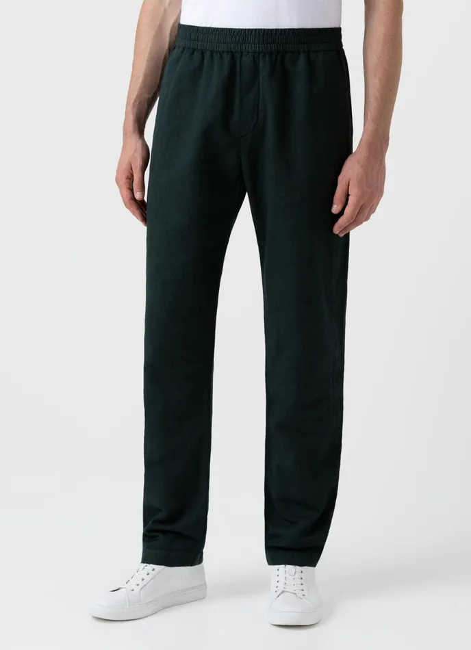 Cotton Linen Drawstring Trouser Seaweed Men SUNSPEL Pants