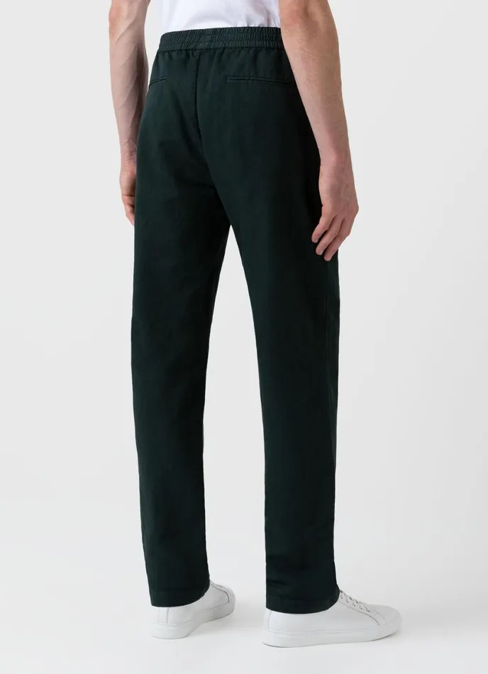 Cotton Linen Drawstring Trouser Seaweed Men SUNSPEL Pants
