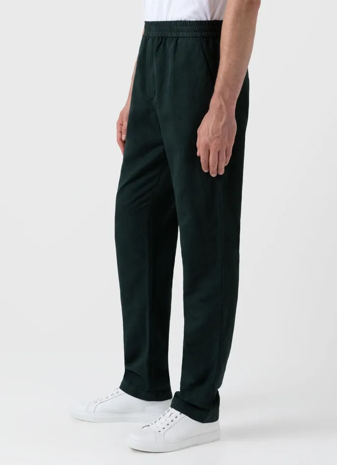 Cotton Linen Drawstring Trouser Seaweed Men SUNSPEL Pants