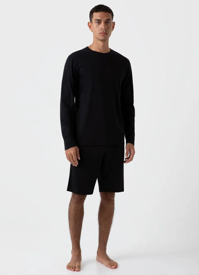 Cotton Modal Lounge Shorts Black Men SUNSPEL Shorts