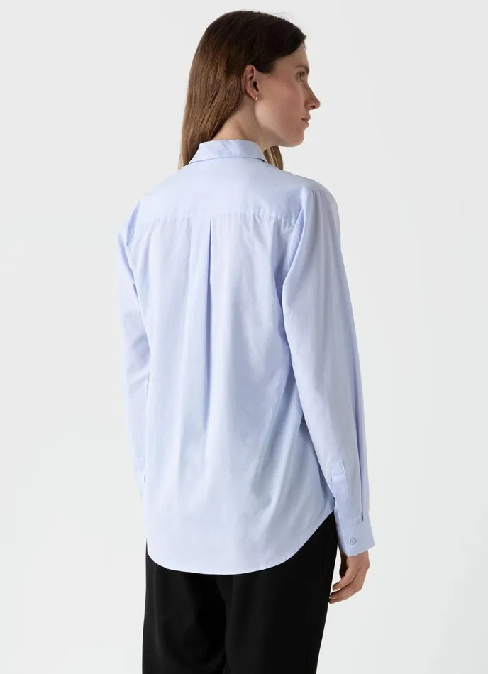 Cotton Shirt Blue Women SUNSPEL Shirts and Blouses