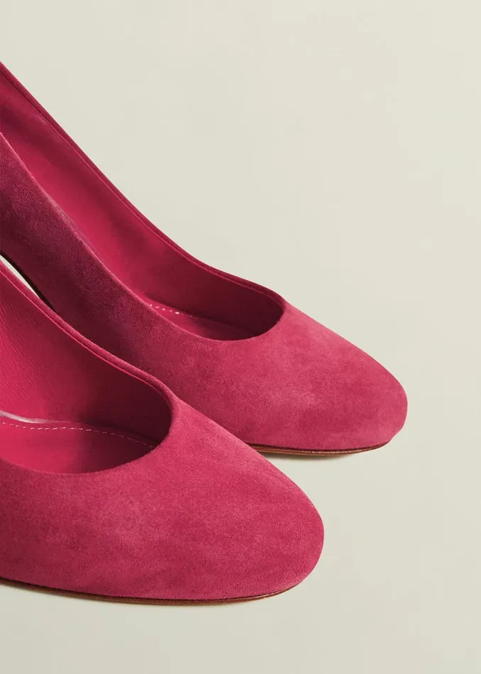 Court Shoes Women HOBBS Lizzie Suede Court Shoes Zinnia Pink