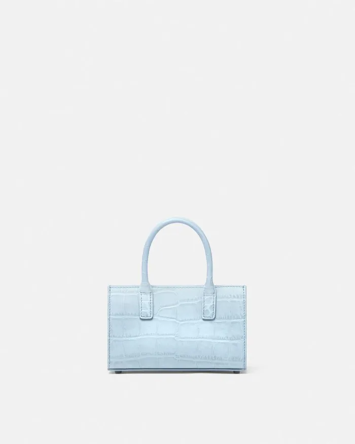 CrocEffect Medusa 03995 Mini Tote Bag Light Blue Women Versace Totes