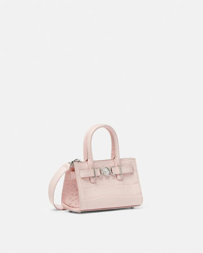 CrocEffect Medusa 03995 Mini Tote Bag Light Pink Women Versace Totes