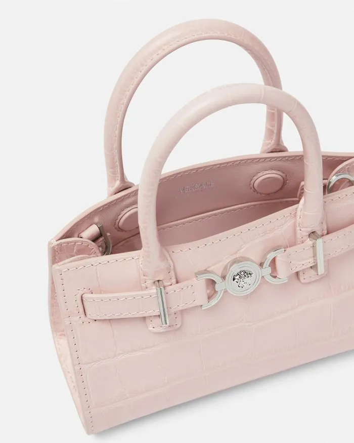 CrocEffect Medusa 03995 Mini Tote Bag Light Pink Women Versace Totes