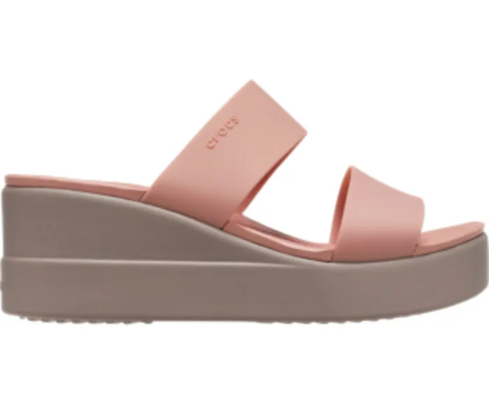 Crocs Wedges Women Crocs Brooklyn Mid Wedge Pale Blush