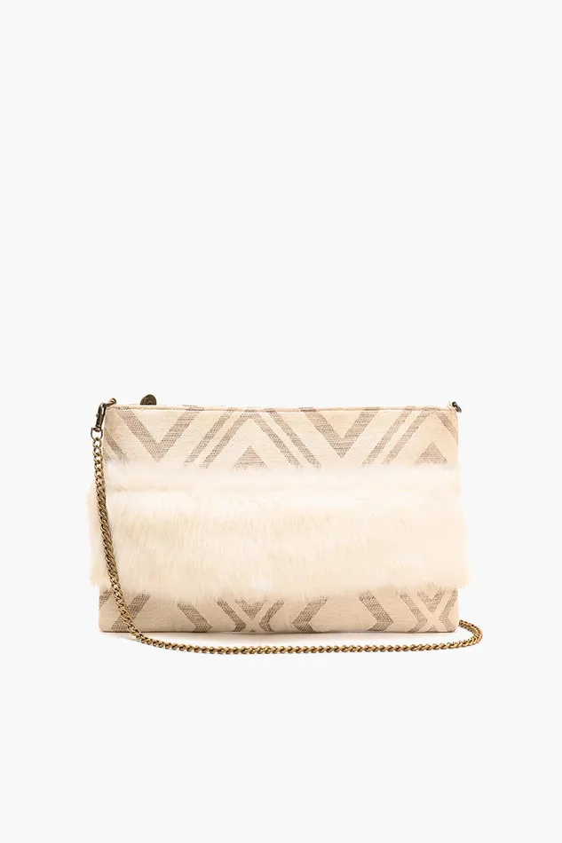 Crossbody Bags Women America and Beyond Faux Fur Clutch Snow White