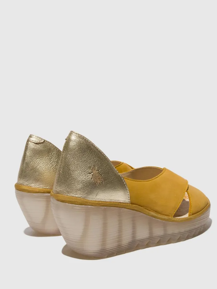 Crossover Sandals YOMA307FLY BUMBLEBEEGOLD Women Fly London Sandals