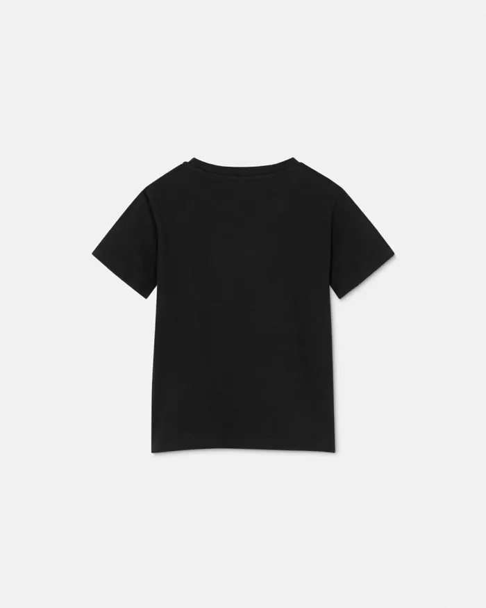 Crystal 03990s Vintage Logo Kids TShirt Black Children Versace Clothing