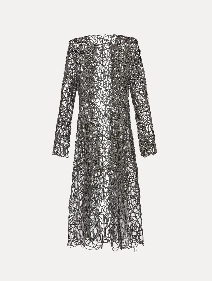Crystal Embroidered Cord Coat Black Women Oscar De La Renta Jackets and Coats Crystal Embroidered Cord Coat Black Women Oscar De La Renta Jackets and Coats