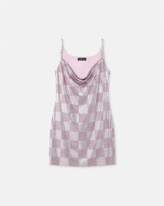 Crystal Medusa 03995 Mini Dress Light Pink Women Versace Dresses
