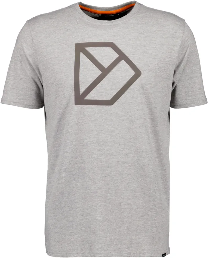 DLogo Printed Tshirt Grey Melange Men Didriksons Tshirts and Polos DLogo Printed Tshirt Grey Melange Men Didriksons Tshirts and Polos
