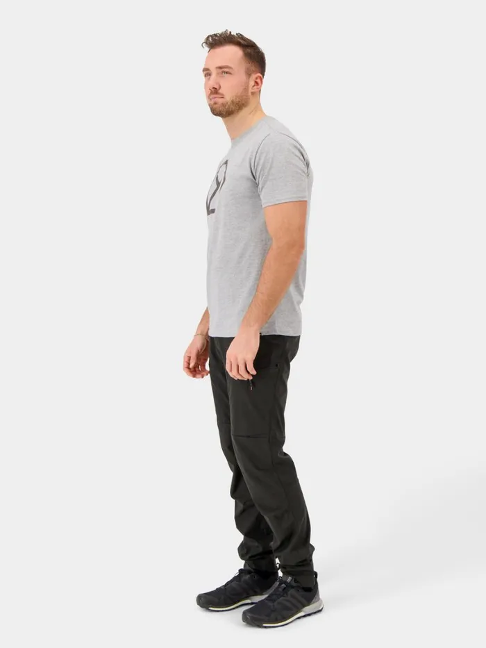 DLogo Printed Tshirt Grey Melange Men Didriksons Tshirts and Polos DLogo Printed Tshirt Grey Melange Men Didriksons Tshirts and Polos