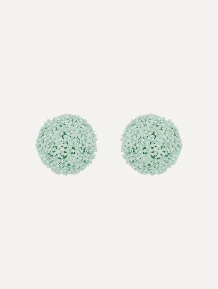 Dandelion Stud Earrings Green Women Oscar De La Renta Earrings