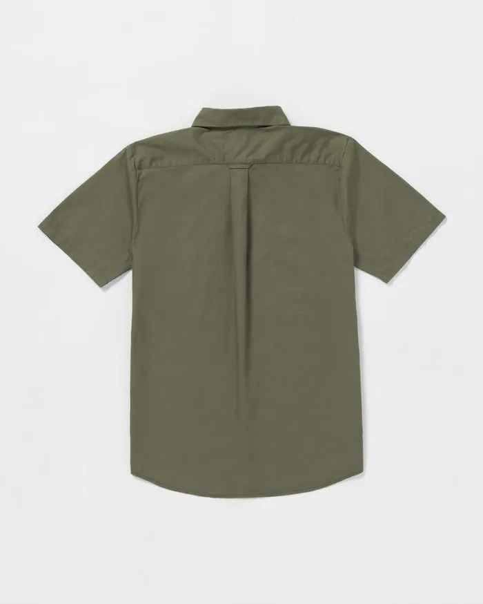Date Knight Short Sleeve Shirt 8211 Winter Moss Mens Volcom Shirts and Flannels