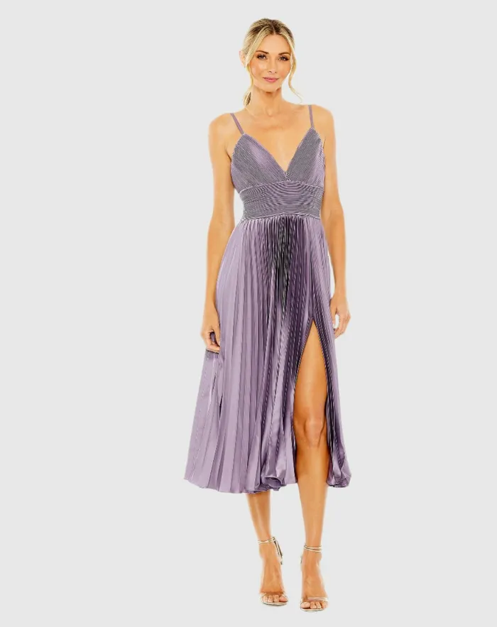 Daytime Dresses Women Mac Duggal Purple Slim Strap Ruched Top Heat Pleated Dress Vintage Lilac Daytime Dresses Women Mac Duggal Purple Slim Strap Ruched Top Heat Pleated Dress Vintage Lilac